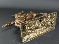 Messing beeld van een hoornblazer te paard - afbeelding 5 van  5