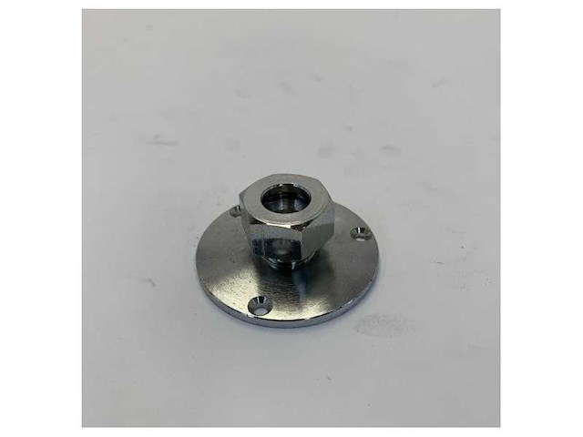 Messing chroom dek tru-romp ø16mm met moer ferretti 152387 - afbeelding 2 van  3