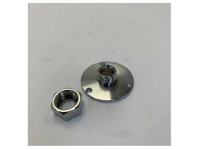 Messing chroom dek tru-romp ø16mm met moer ferretti 152387 - afbeelding 3 van  3