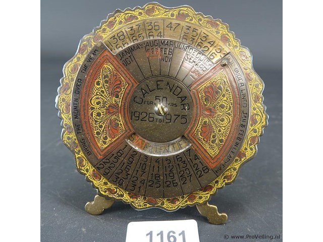 Messing eeuwigdurende kalender - afbeelding 1 van  5