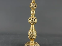 Messing of bronzen filigraan kandelaar - afbeelding 2 van  5