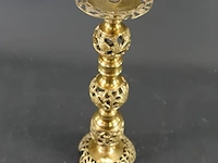 Messing of bronzen filigraan kandelaar - afbeelding 3 van  5