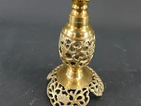 Messing of bronzen filigraan kandelaar - afbeelding 4 van  5