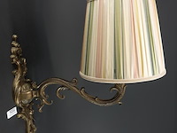 Messing of bronzen wandlamp of tafellamp in art nouveau- of jugendstil-stijl - afbeelding 2 van  5