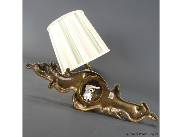 Messing of bronzen wandlamp of tafellamp in art nouveau- of jugendstil-stijl - afbeelding 5 van  5