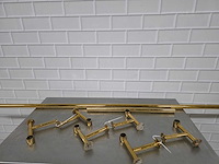 Messing voetensteunset ten behoeve van een bar - afbeelding 1 van  5