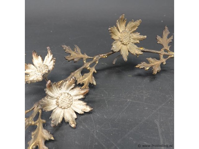 Messing wand- of plafonddecoratie in hollywood regency-stijl. - afbeelding 4 van  5