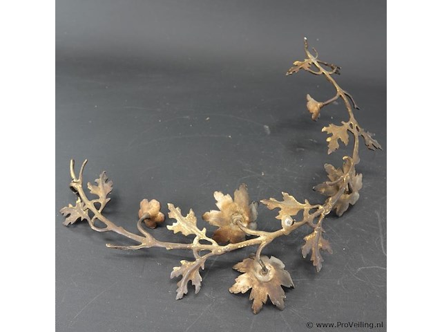 Messing wand- of plafonddecoratie in hollywood regency-stijl. - afbeelding 5 van  5