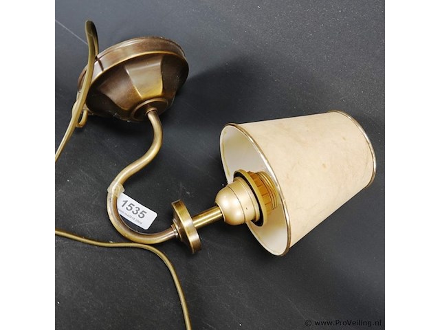 Messing wandlamp - afbeelding 4 van  5