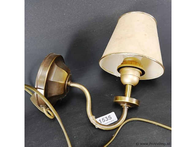 Messing wandlamp - afbeelding 2 van  5
