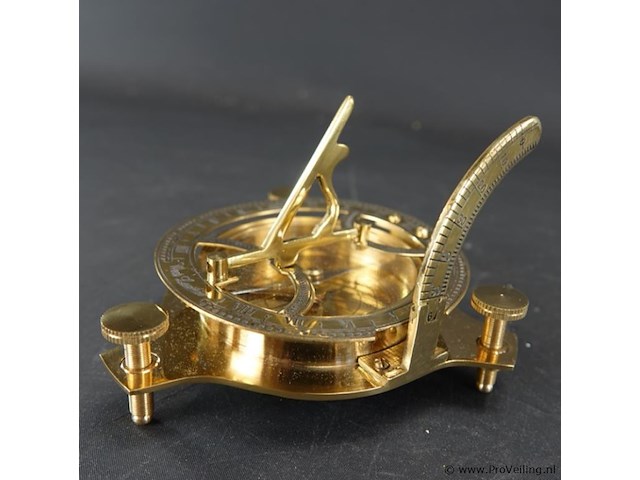 Messing zonnewijzer kompas - afbeelding 2 van  5