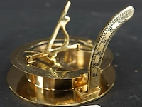 Messing zonnewijzerkompas/nautisch instrument