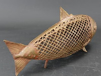 Messing/bronzen dhokra-visgemaakt met verlorenwastechniek - afbeelding 3 van  5