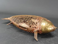 Messing/bronzen dhokra-visgemaakt met verlorenwastechniek - afbeelding 5 van  5