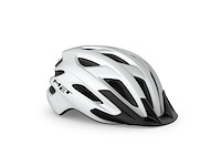 Met crossover fietshelm volwassenen maat m wit matt - afbeelding 2 van  4