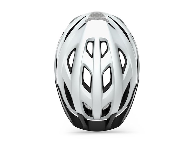 Met crossover fietshelm volwassenen maat m wit matt - afbeelding 4 van  4