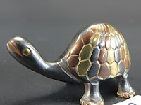 Met diverse metalen vervaardigde schildpad - afbeelding 1 van  5