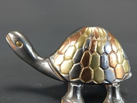 Met diverse metalen vervaardigde schildpad - afbeelding 2 van  5