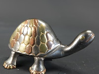 Met diverse metalen vervaardigde schildpad - afbeelding 4 van  5