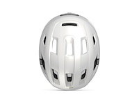 Met e-mob urban fietshelm glanzend wit maat 52-56cm - afbeelding 3 van  4