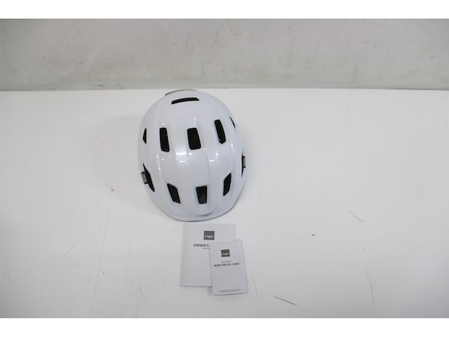 Met emob urban fietshelm glanzend wit 52-56cm - afbeelding 4 van  4