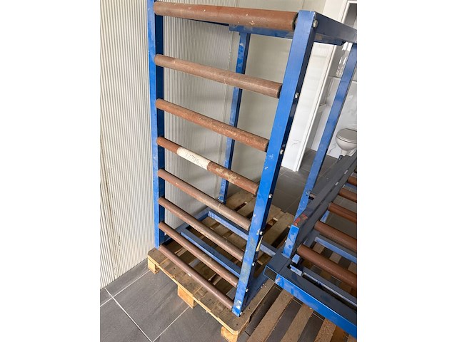 Met stalen rollen rollenbaan, blauw - afbeelding 4 van  6