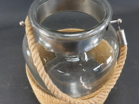 Met touw omwikkelde glazen pot - afbeelding 3 van  5