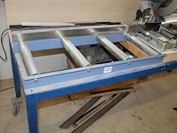 Metaalafkortzaag makita lc1230 met verrijdbare aan- en afvoertafel hbm met rollers 82 x 250 x 100 cm. - afbeelding 2 van  4