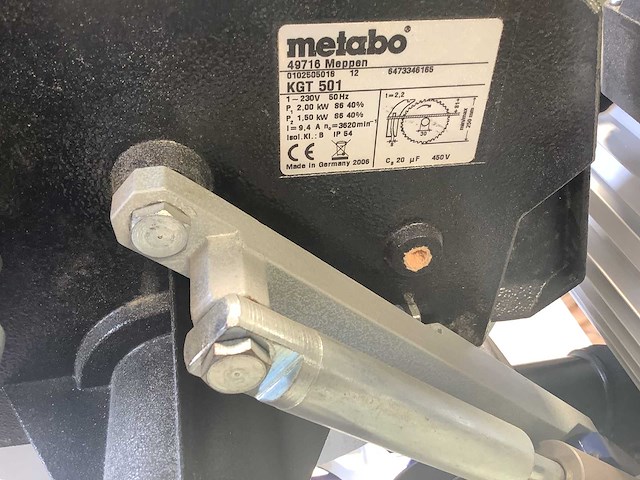Metabo - kgt 501 - afkortcirkelzaagmachine - afbeelding 4 van  5