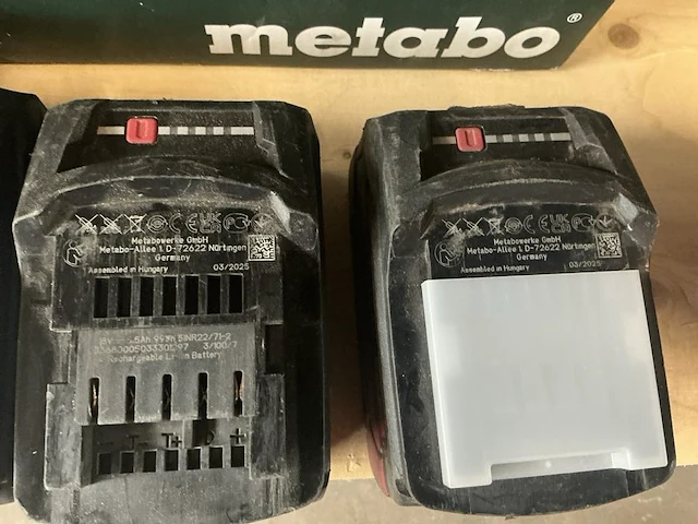 Metabo 5,5 ah 18v accu (4x) - afbeelding 5 van  5
