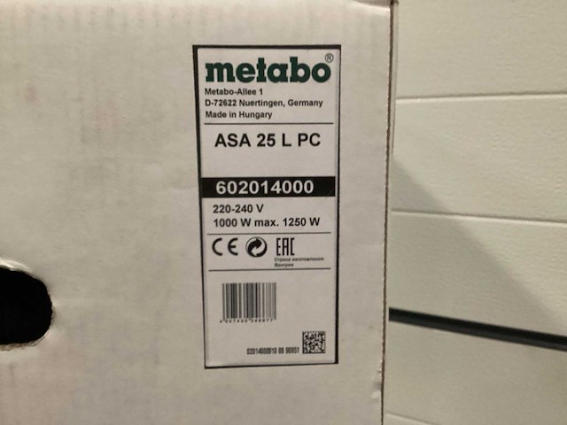Metabo asa 25 l pc industriële stofzuiger - afbeelding 5 van  5
