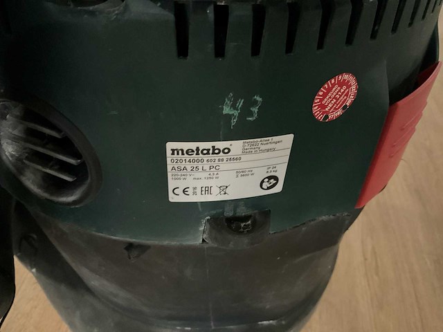 Metabo asa 25 lpc industriële stofzuiger - afbeelding 4 van  6