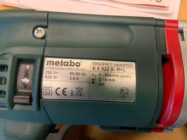 Metabo b e 622 s -r+l boormachine - afbeelding 3 van  6