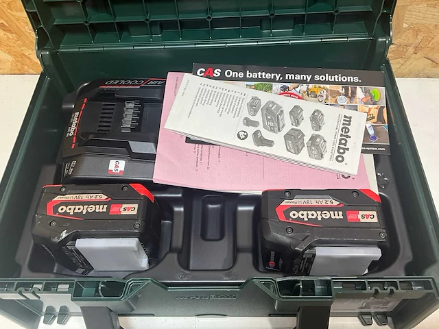 Metabo basis set 2x5.2ah accu met lader in koffer - afbeelding 6 van  6