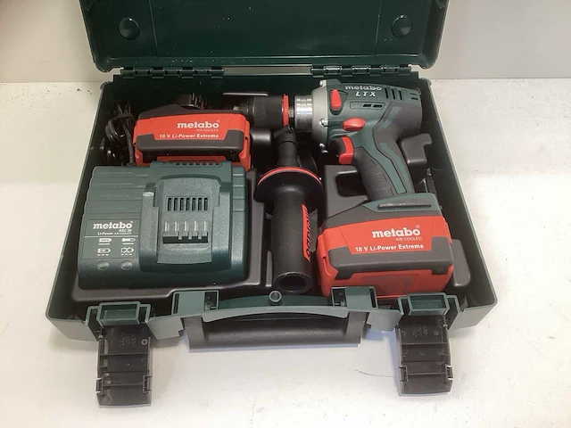 Metabo bs 18 ltx boor-/schroefmachine met koffer, 2× 3.0ah accu d-72622 en asc 30 acculader - afbeelding 2 van  10