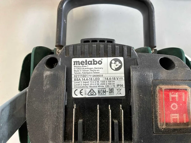 Metabo bsa 14,4-18 led accu bouwlamp (3x) - afbeelding 5 van  5