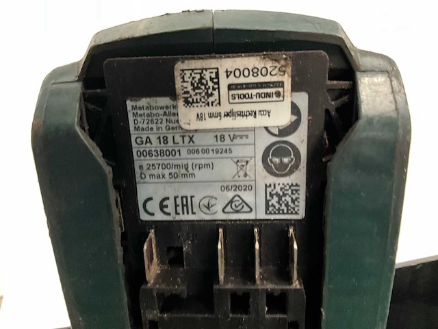 Metabo ga 18 ltx rechte slijper 18 v - afbeelding 6 van  6