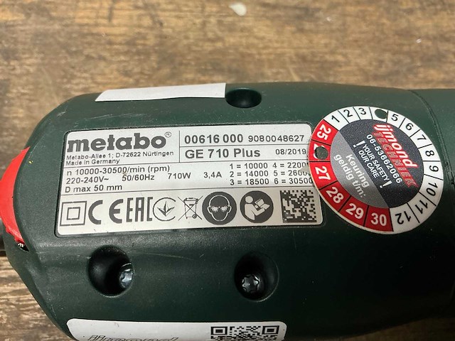 Metabo ge 710 plus rechte slijper - afbeelding 3 van  3