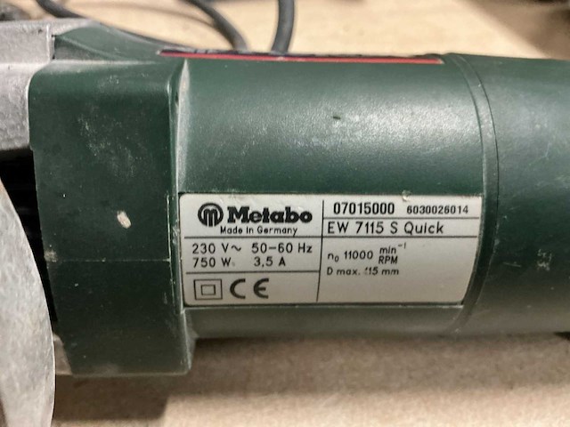 Metabo haakse slijpmachine - afbeelding 2 van  5