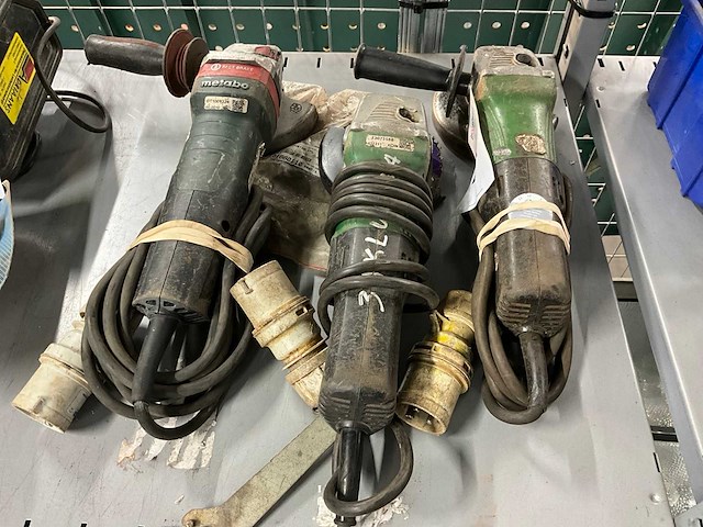 Metabo & hikoki 110 v haakse slijpmachine (3x) - afbeelding 1 van  5