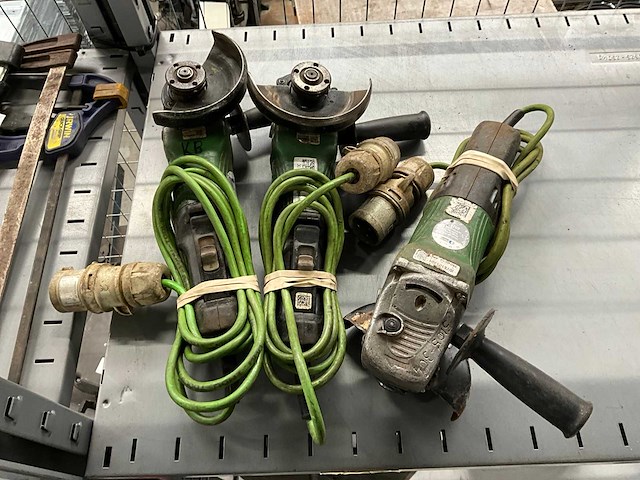 Metabo & hikoki 110 v haakse slijpmachine (3x) - afbeelding 2 van  3
