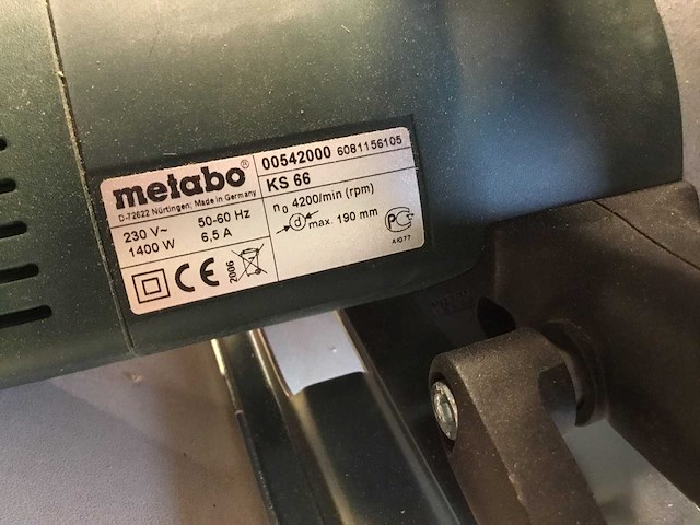Metabo ks 66 cirkelzaagmachine - afbeelding 5 van  5