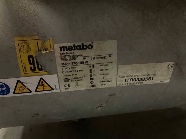 Metabo luchtcompressor - afbeelding 2 van  3
