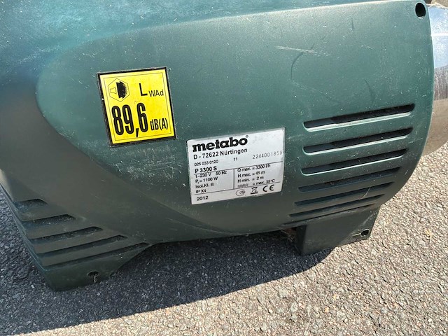 Metabo p3300g- p3300s waterpomp - afbeelding 7 van  10