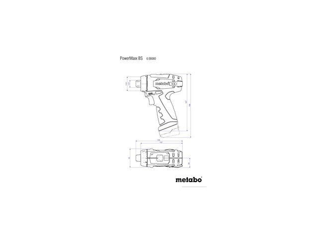 Metabo powermaxx bs basic 10.8v li-ion accu boor-/schroefmachine set - afbeelding 2 van  2
