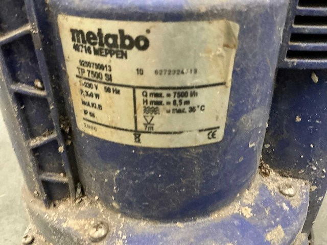 Metabo tp 7500 si dompelpomp - afbeelding 5 van  8