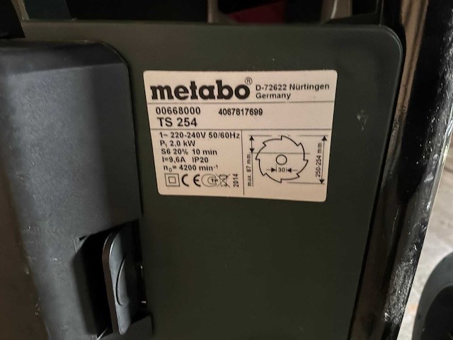 Metabo ts 254 zaagtafel - afbeelding 8 van  8