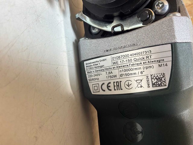 Metabo we 17-150 quick rt haakse slijper - afbeelding 7 van  11