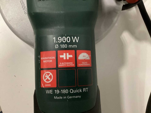 Metabo we 19-180 haakse slijpmachine - afbeelding 1 van  1