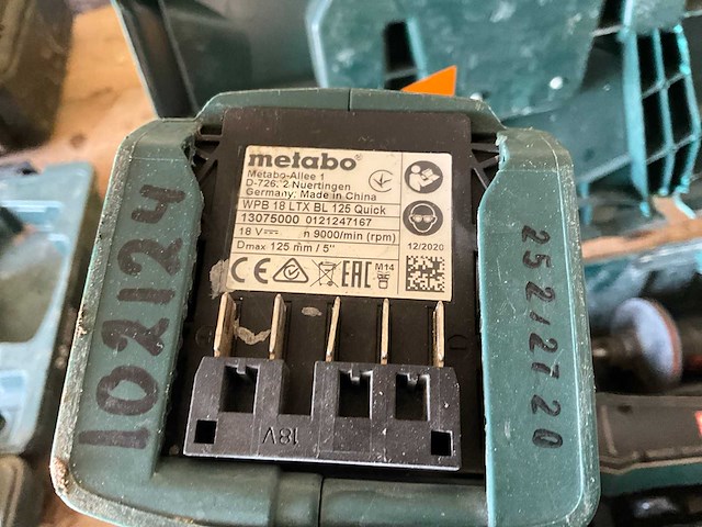 Metabo wpb 18 ltx haakse slijpmachine (2x) - afbeelding 3 van  4